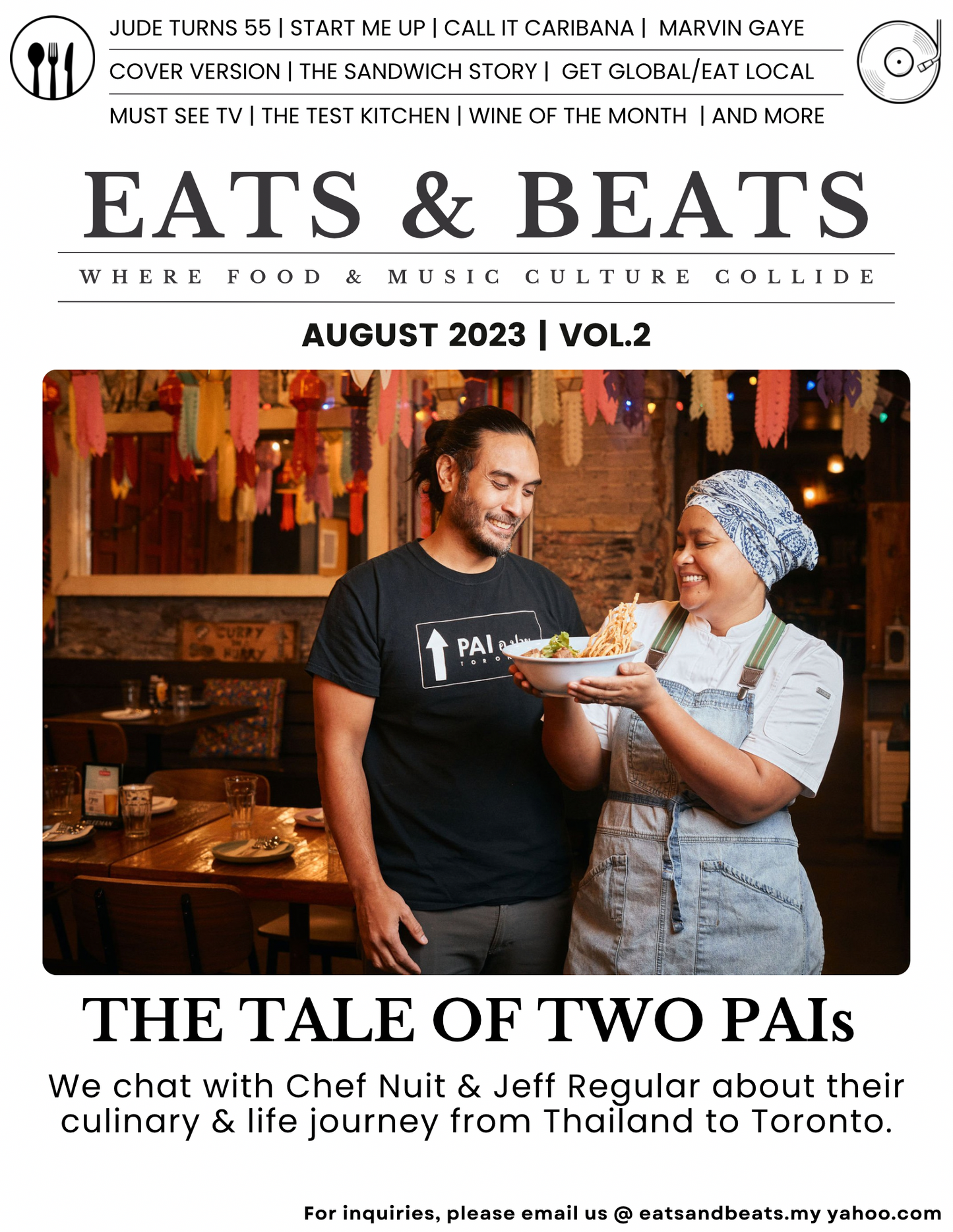 Eats & Beats Monthly - August 2023